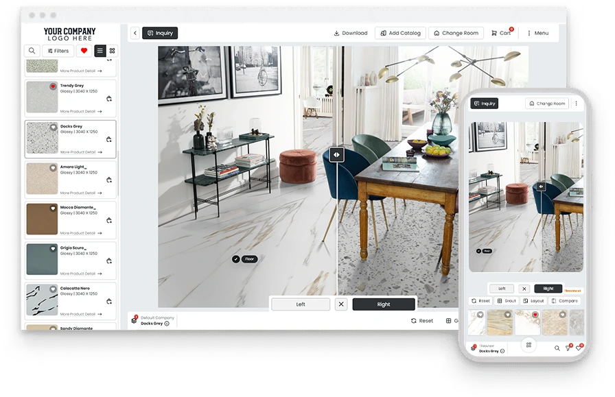 Tilesview Visualizer Menampilkan Ruangan Sebelum Dan Sesudah Di Desktop Dan Seluler